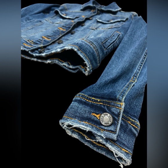 Zara Distressed Denim Jacket for Women - Picture 4 of 11